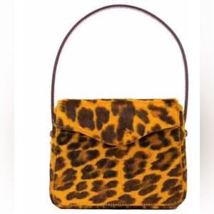 Edie Parker Leopard Print Box Hand Bag